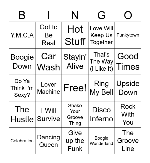 MM 70's #4 Bingo Card