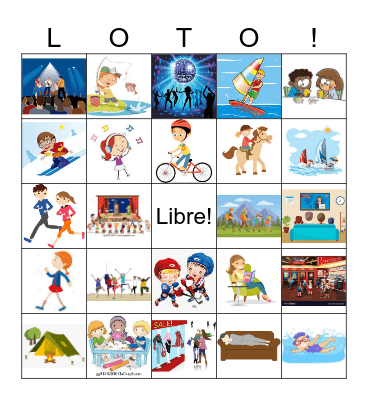 Les Loisirs Bingo Card