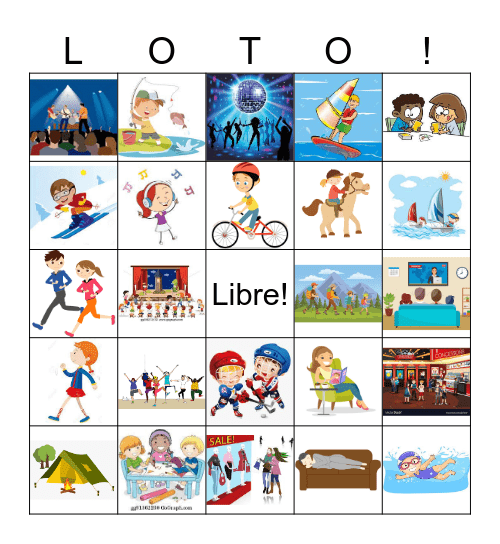 Les Loisirs Bingo Card