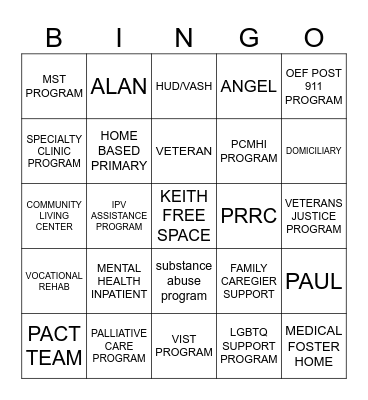 SOCIAL WORK BINGO Card