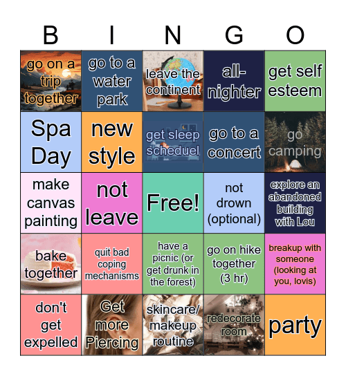 Goals 2024 Bingo Card