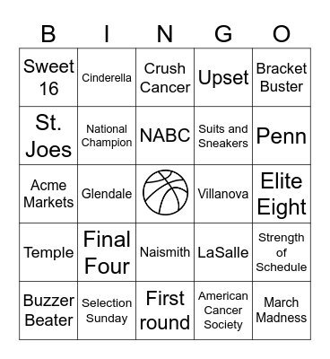 CVC Tourney Tip-Off Breakfast Bingo Card