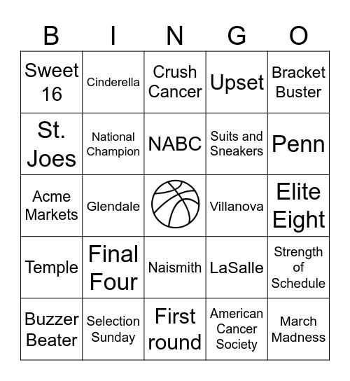 CVC Tourney Tip-Off Breakfast Bingo Card