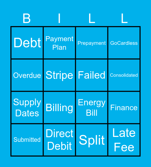 Billing Bingo! Bingo Card