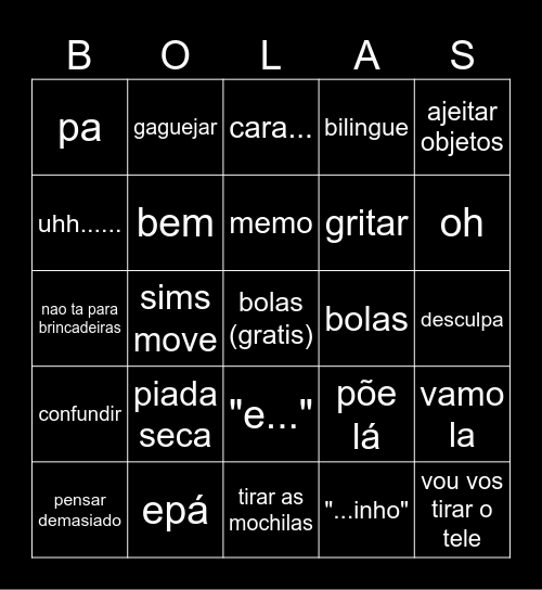 CEFIS Bingo Card
