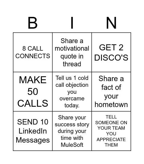 EMEA PIPE-UP DAY Bingo Card