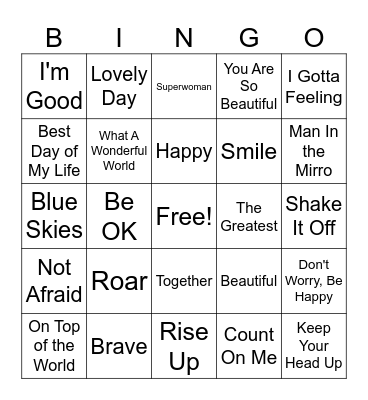 SINGO! Mood Boost Edition Bingo Card