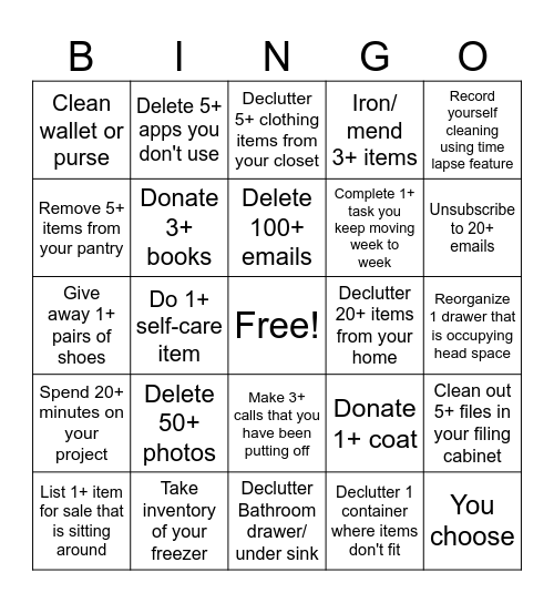 March Bing Bingo Card