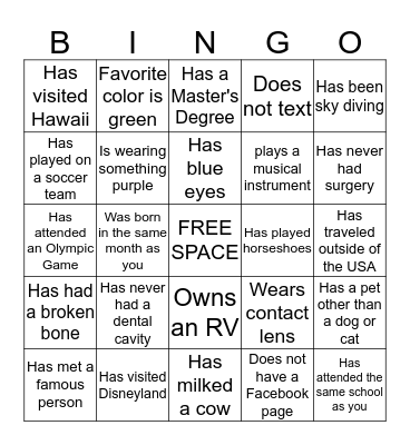 SHERRY AND KYLE'S REHEARSAL DINNER Bingo Card