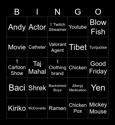 Infinite Craft Bingo Card
