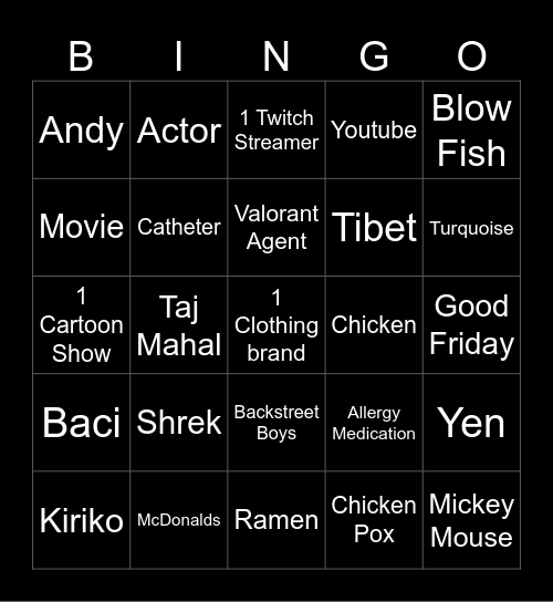 Infinite Craft Bingo Card