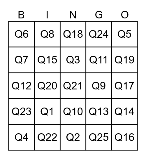 Academy of Teaching Excellence Bingo Card
