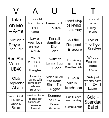 Pegasus Bingo Card