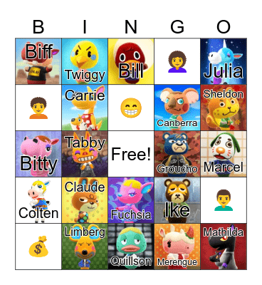 Animal Crossing Bingo Card
