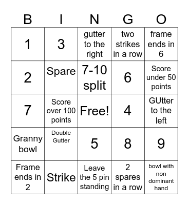 Hori Bingo Card