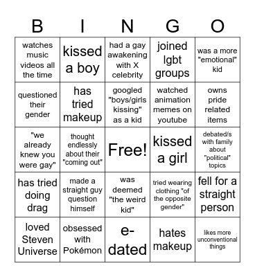 Joaco's lgbt bingo Card