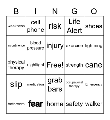 Fall Education Bingo Card