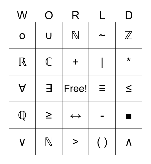 MATHEMATICS IN MODERN Bingo Card