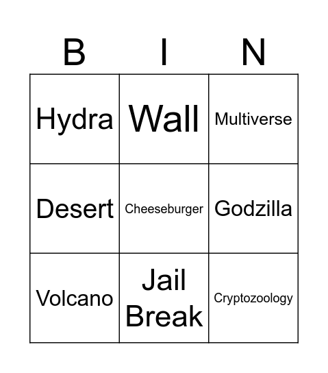 Infinite Craft Bingo Card