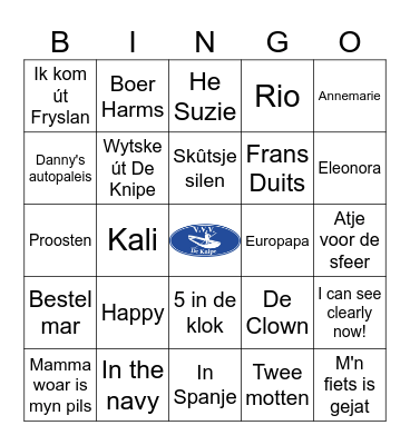 JAARVERGADERING VVV 2024 Bingo Card