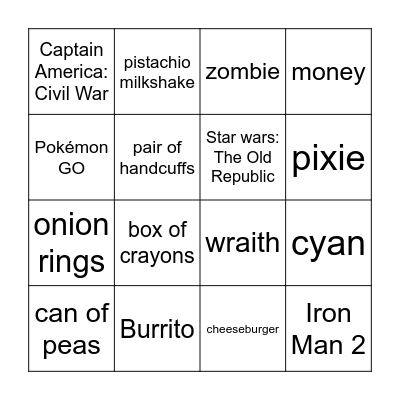Infinite Craft Bingo Card