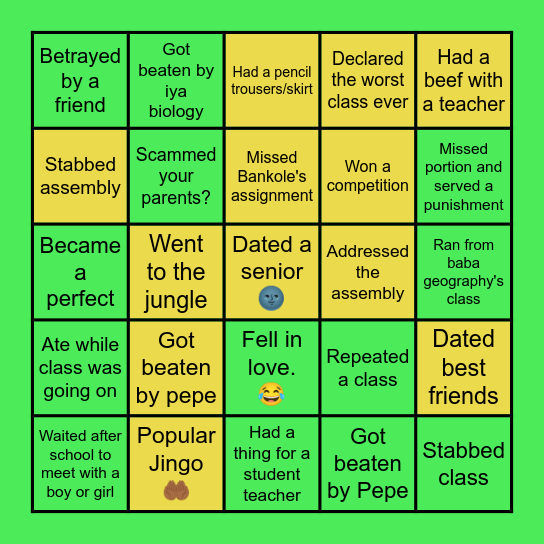 Bingo Card