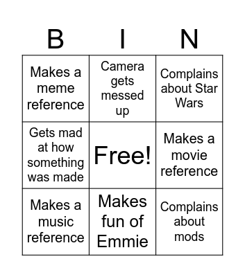 Starshard0 Bingo Card