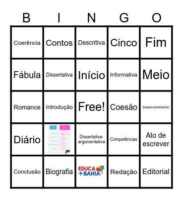 Desvendando  a Redação Bingo Card