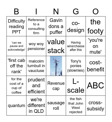 Network Reset Bingo Card