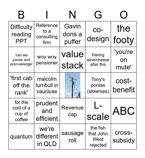 Network Reset Bingo Card