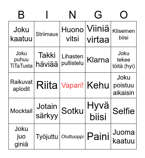 Pulsen karaokebingo Card