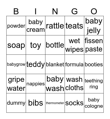 Justine's Superhero Babyshower Bingo! Bingo Card