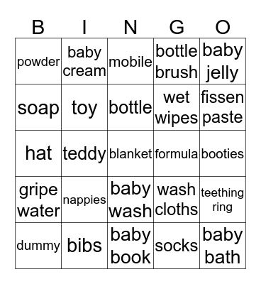 Justine's Superhero Babyshower Bingo! Bingo Card