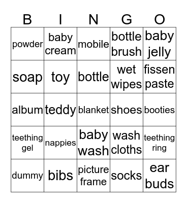 Justine's Superhero Babyshower Bingo! Bingo Card