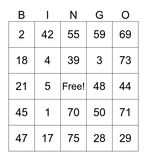 Alwyn Wren Cuesta Bingo Card