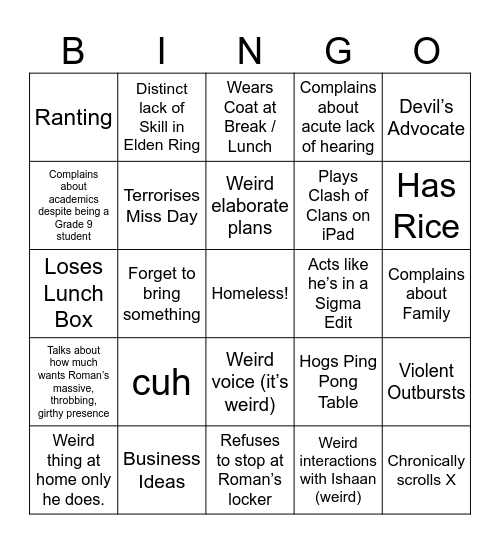 Gokul Bingo Card