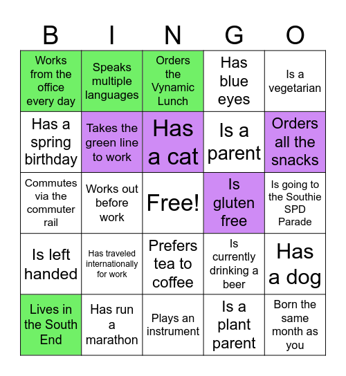 Putnam/Vynamic St. Patrick's Day Bingo Card