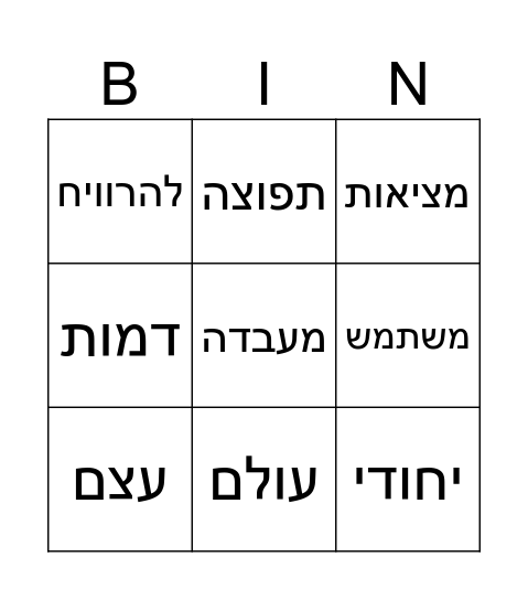 רובלוקס Bingo Card