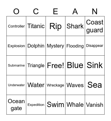 Mystery bingo Card