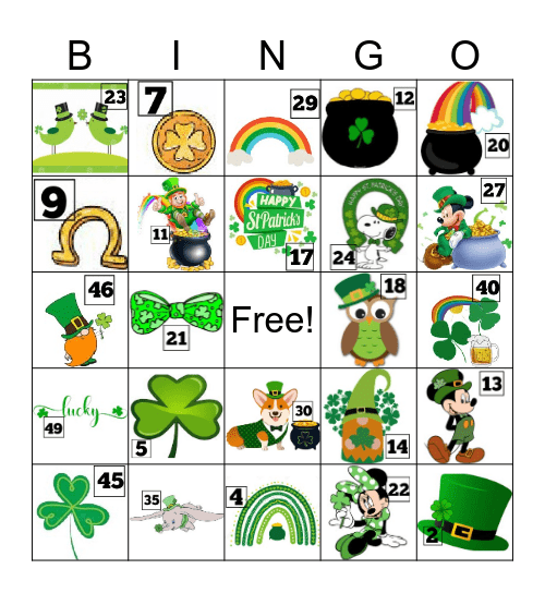 St. Patricks Day!! Bingo Card