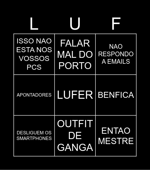 Bingo do Lufer Bingo Card