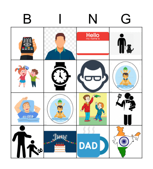 Fathers Day Bingo Card