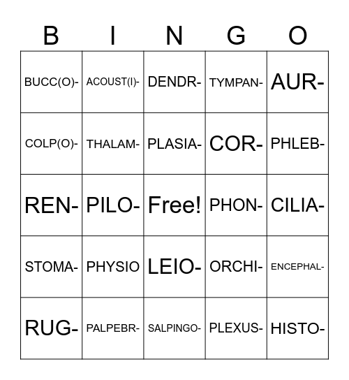 DEAN VAUGHN 6 Bingo Card