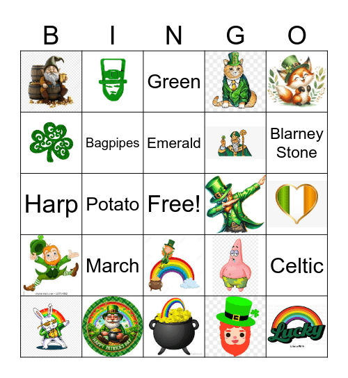 St. Patrick's Day Bingo! Bingo Card
