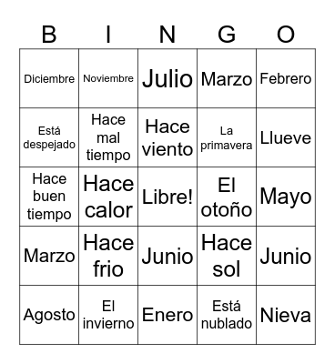 Sp. 1 ch. 5 section 3 Bingo Card