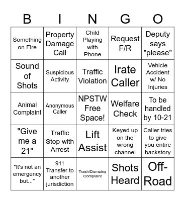 2024 NPSTW BINGO Card