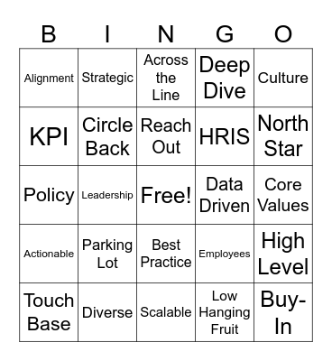 Lingo Bingo Card