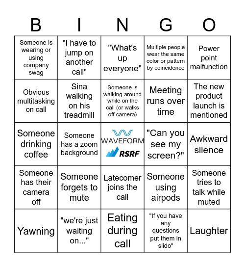 All-hands Bingo Card