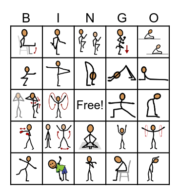 Fitness Bingo Card