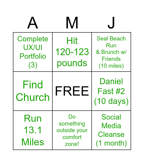 2nd QTR 2024 Bingo Card